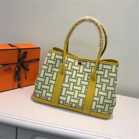 hermes garden party canvas yellow|hermes garden party euro.